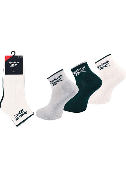 R0362ANKLEVECTOR3'LU Beyaz Unisex Çorap