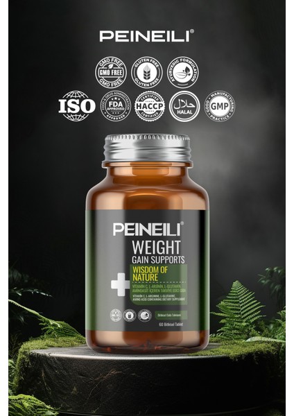 Weıght Gaın Supports Vitamin C L- Arjinin L- Glutamin Aminoasit Içeren Gıda Takviyesi 60 Tablet
