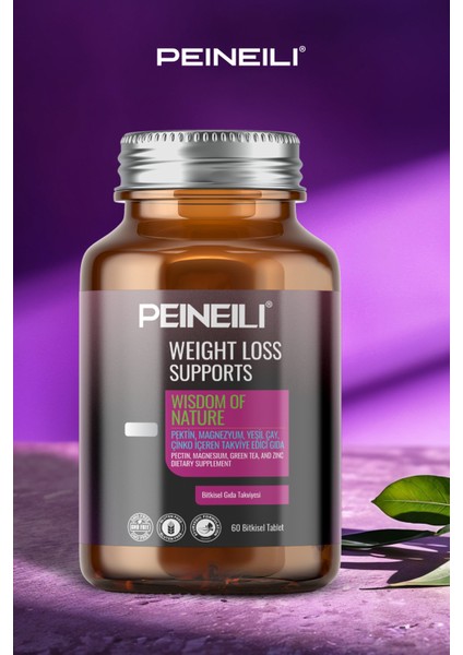 Weıght Loss Supports Pektin Magnezyum Yeşil Çay Çinko Içeren Gıda Takviyesi 60 Bitkisel Tablet