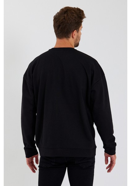 Süperlife Erkek Bisiklet Yaka Regular Fit El Yazılı Brooklyn Ince Sweatshirt SPR23SW331 indirimleri