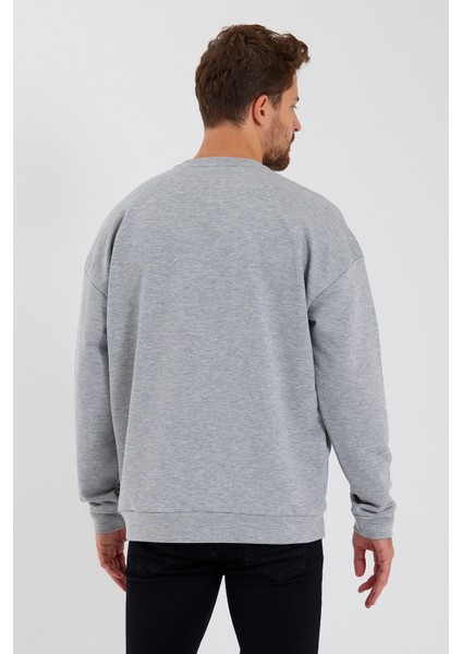 Süperlife Erkek Bisiklet Yaka Regular Fit El Yazılı Brooklyn Ince Sweatshirt SPR23SW331 indirimleri