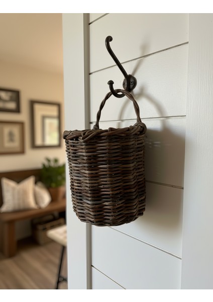 Doğal Rattan Bambu Hasır Görünümlü Duvar Dekorasyonu Düzenleyici Organizer – El Yapımı Sepet fiyatları