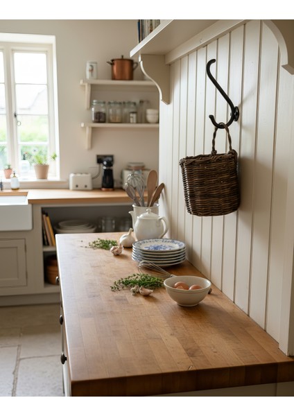 Doğal Rattan Bambu Hasır Görünümlü Duvar Dekorasyonu Düzenleyici Organizer – El Yapımı Sepet