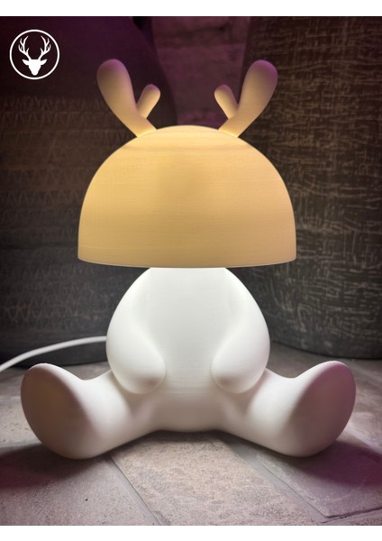 Nordik Stil Antler Karakter Tasarımlı Masa & Gece Lambası