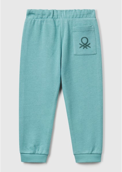 Erkek Çocuk Gri-Yeşil Arka Cebi Logo Eşofman Altı fiyatları