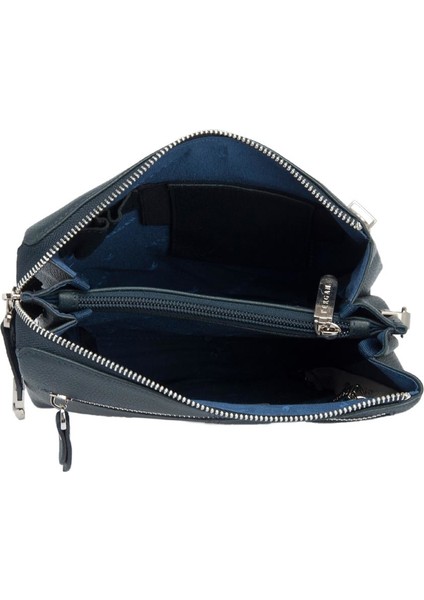 Lacivert Hakiki Deri Erkek Çapraz Askılı Çanta - S1AC00021281-X86