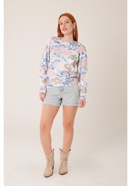 Retro Çiçek Desenli Yumoş Kazak fiyatları