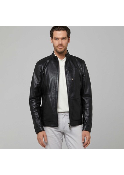 Siyah Hakiki Deri Erkek Hakiki Deri Mont - E22IDM310250-Q3H fiyatları