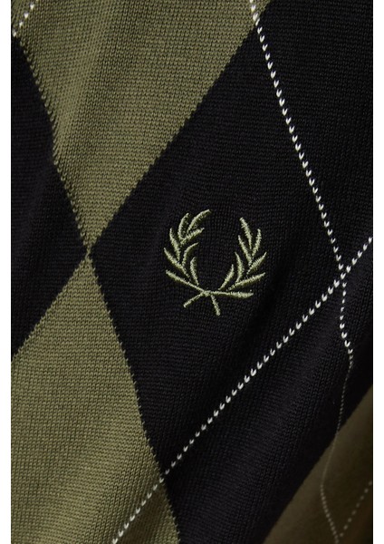 Argyle Örgü Polo Triko, Pamuklu, Nefes Alabilir ve Vintage Şıklık fiyatları