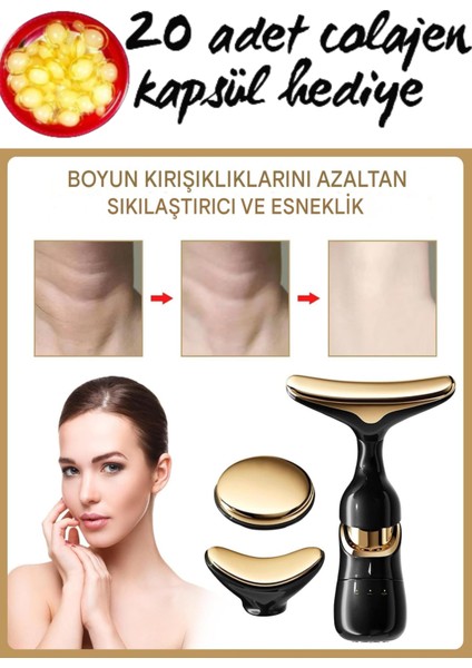 3 Başlıklı Yüz, Gözler ve Boyun Masajı Cilt Bakımı, Göz Torbalarını Giderme Silikon Buz Kalıbı