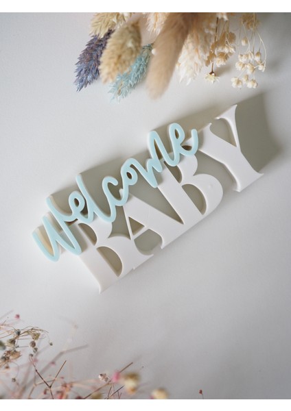 Welcome Baby Yazılı Dekoratif – Bebek Odası & Baby Shower Süsü modelleri