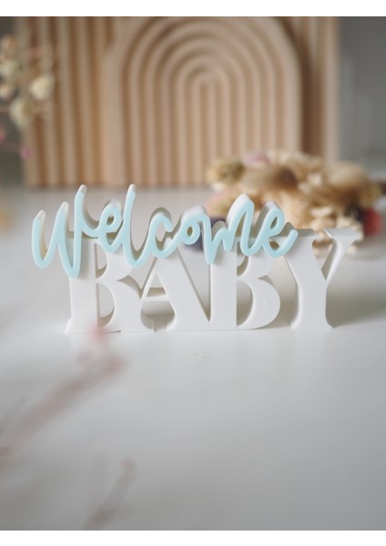 Welcome Baby Yazılı Dekoratif – Bebek Odası & Baby Shower Süsü indirimleri