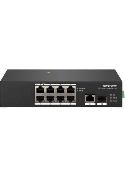 Hıkvısıon 8port Full Poe DS-3T0310HP 10/100 1x Sfp Yönetilemez Switch (Adaptör Yok)