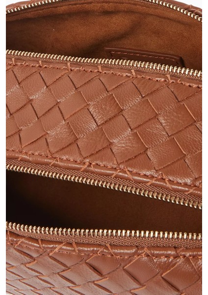 Trousse Kahverengi Örgü Deri, Zarif ve Lüks Omuz Çantası, Paris Modern Tarzı fırsatları