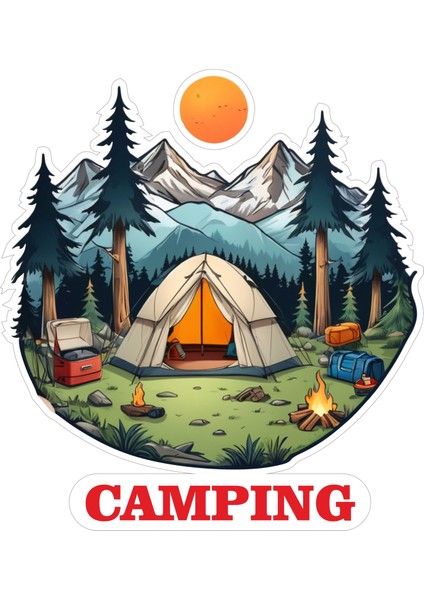 2 Adet 33X33 cm Camping Karavan Sticker Tekne Jeep Araç Sticker