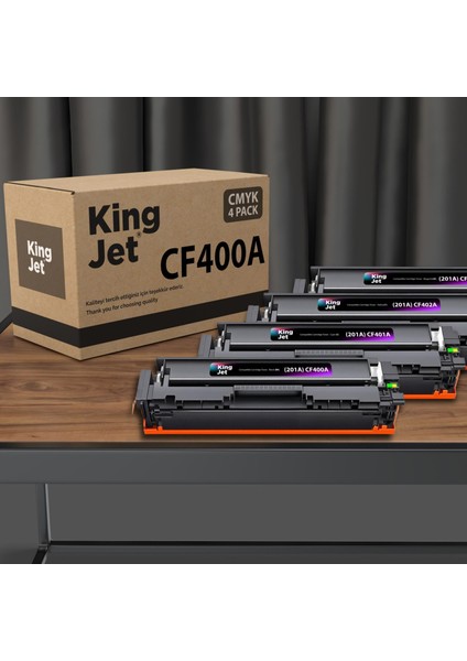 Hp Uyumlu CF400A Standart Kapasiteli 4 Renk (Takım) Muadil Toner Çipli | M252N ile Uyumlu