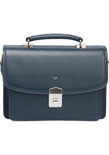 Lacivert Hakiki Deri Erkek Portföy Çantası - S1PC00022133-A38