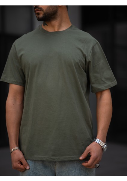 Basic T-Shirt Haki Renk modelleri