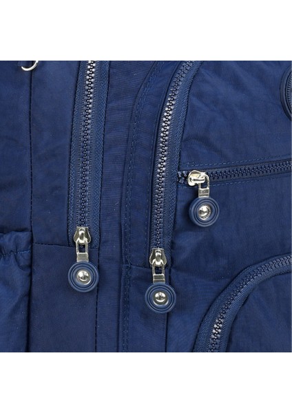 2'li Set Lüx Krinkıl Kumaş Lise ve Ortaokul Sırt Çantası + Kalemlik, Maymun Anahtarlık Hediyeli