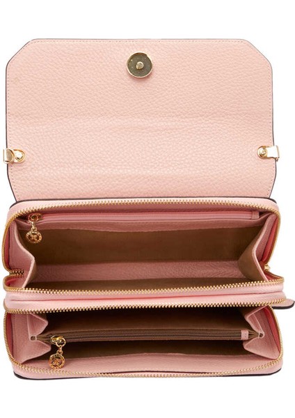 Pembe Hakiki Deri Kadın Çapraz Askılı Çanta - S23K1BC79900-T8A