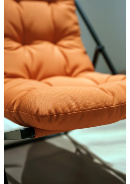 Napper Katlanabilir Turuncu Şezlong - Su Geçirmez Kumaş, Metal Iskelet, Balkon ve Bahçe Sandalyesi indirimleri