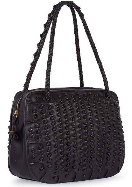 Handmade Siyah Kadın Omuz Çantası Kirpi fiyatları