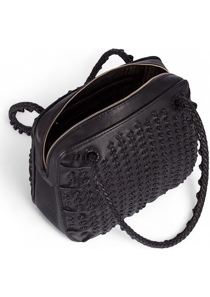 Handmade Siyah Kadın Omuz Çantası Kirpi modelleri