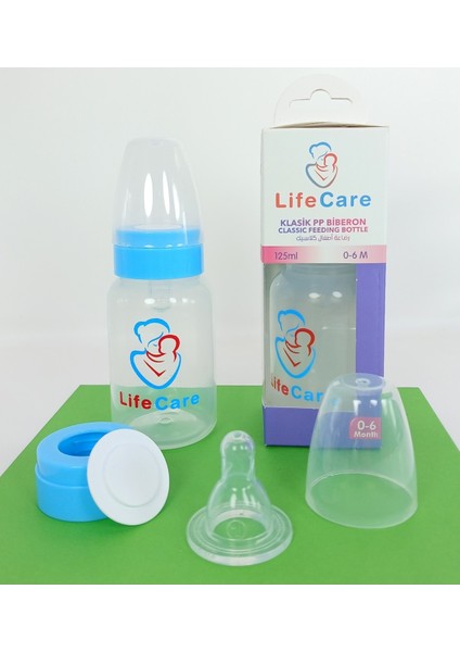 125ML Mavi Biberon, Şık ve Güvenilir Bebek Beslenme Seti