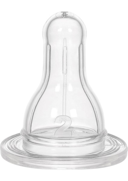 Şeffaf Silikon Biberon Emziği 2 Numara Askılı, Bebeğiniz Için Konforlu Kullanım