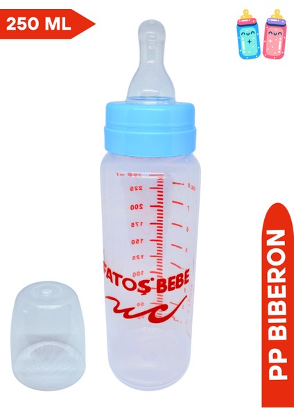 Mavi Silikon Uçlu 250 ml Plastik Biberon, Sağlıklı ve Güvenli Kullanım