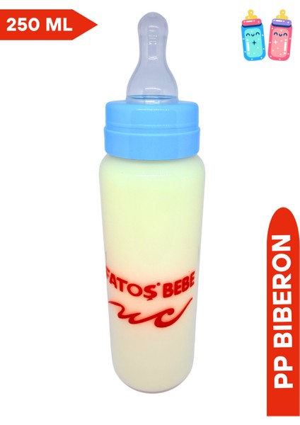 Mavi Silikon Uçlu 250 ml Plastik Biberon, Sağlıklı ve Güvenli Kullanım