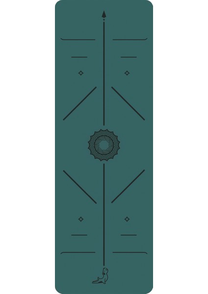 Focus Series 4.1 mm Koyu Yeşil Doğal Kauçuk Kaydırmaz Yoga Matı