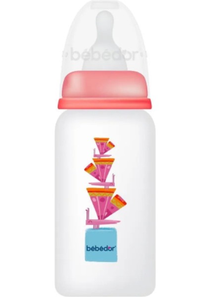 Mor Kelebek Desenli, 125 ml Pp Biberon, Sağlıklı ve Şık Tasarım