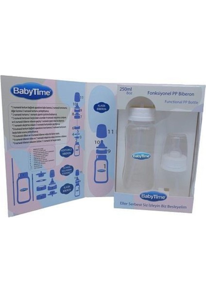 Şeffaf 250 ml Fonksiyonel Pp Biberon, Pratik ve Kullanışlı Bebek Ürünleri