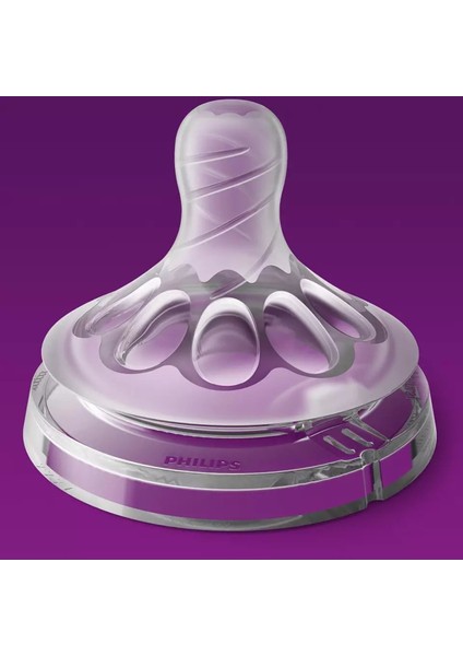 Şeffaf 3 Delikli Biberon Emziği 3+ Ay 2'li Set