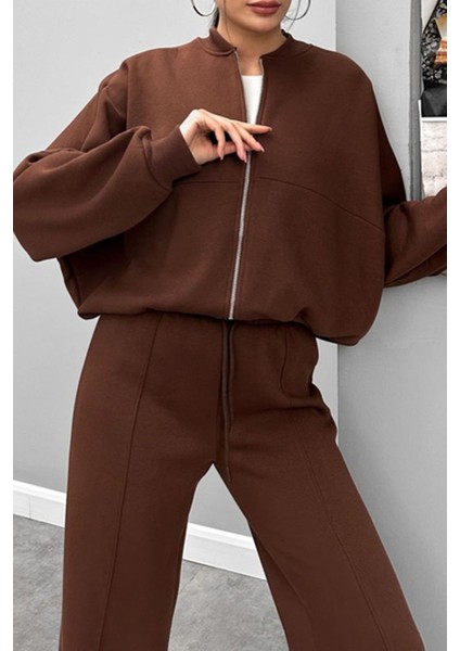 Kadın 3 Iplik Şardonlu Oversize Eşofman Takımı NBG105 fiyatları