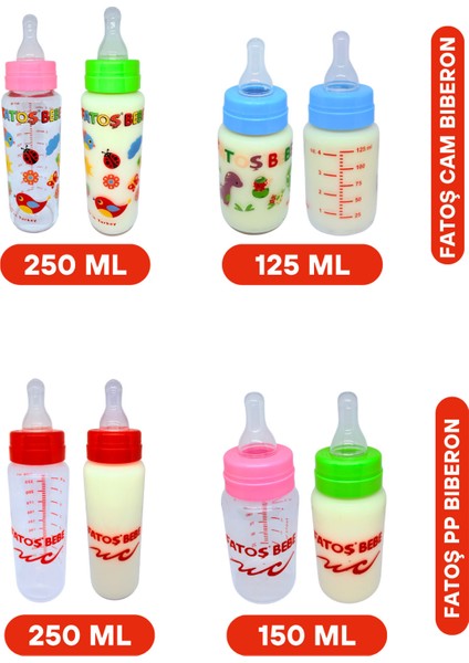 Sevimli Desenli, Pembe Renkli, 125 ml Cam Biberon indirimleri