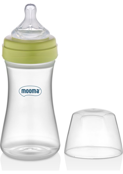 Yumuşak Akışlı 250 ml Plastik Biberon, 0-6 Ay, Yeşil Renk