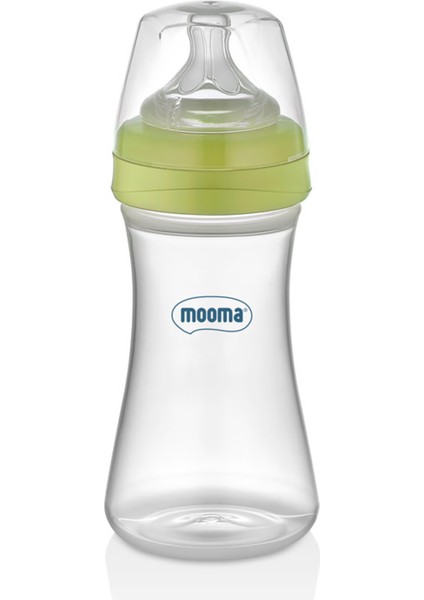 Yumuşak Akışlı 250 ml Plastik Biberon, 0-6 Ay, Yeşil Renk