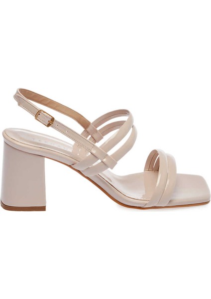 Bej Vegan Kadın Topuklu Ayakkabı - K24Y1AY67083-R72