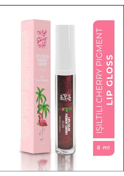Cherry Lip Gloss Dudak Pigment Vişne Dudaklar 8 ml
