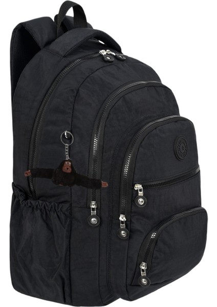 2'li Set Lüx Krinkıl Kumaş Lise ve Ortaokul Sırt Çantası + Kalemlik, Maymun Anahtarlık Hediyeli indirimleri