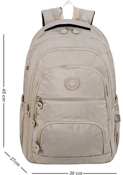 2'li Set Lüx Krinkıl Kumaş Lise ve Ortaokul Sırt Çantası + Kalemlik, Maymun Anahtarlık Hediyeli fırsatları