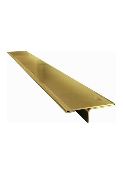 Alüminyum Inoks Metal Parke Geçiş Profili T Eşik Çıtası Gold Parlak