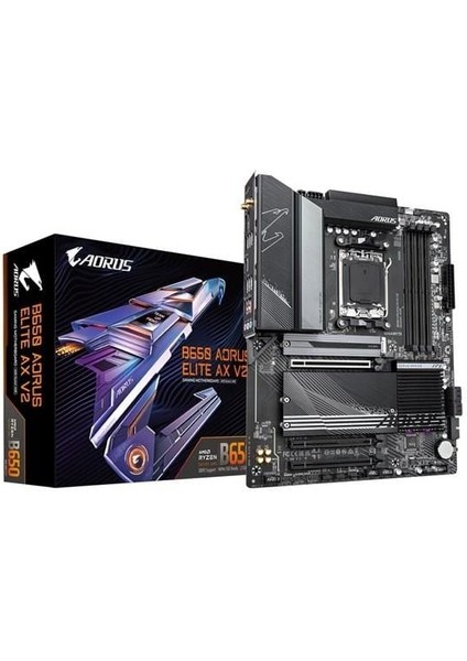 Gıgabyte B650 Aorus Elıte Ax V2 WIFI6E Ddr5 Hdmı-Dp Pcıe 4.0 Am5 Atx
