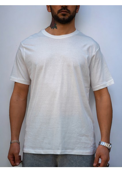 Beyaz Renk T-Shirt Regular Kesim