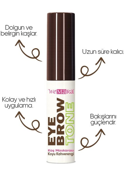 Eyebrow Mascara Kullu Koyu Kahve 5 ml - Kas Renklendırıcı modelleri