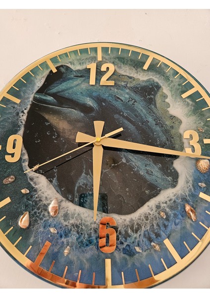 Epoksi Sanatıyla Tasarlanmış Özel Duvar Saati
