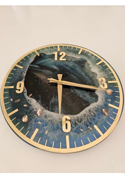 Epoksi Sanatıyla Tasarlanmış Özel Duvar Saati modelleri