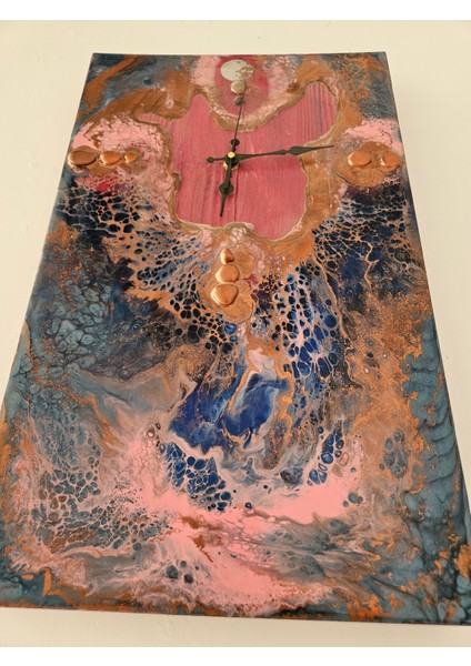 Özel Tasarım Epoksi Duvar Saati & Doğal Çam Ağacı Üzerine Sanatsal Dokunuş fiyatları